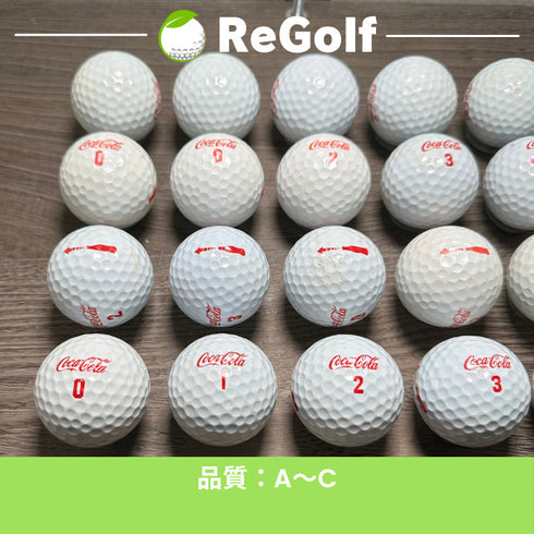 【中古】 ロストボール コカコーラ ゴルフボール パールホワイト 20球 ACランク ゴルフボール リゴルフ